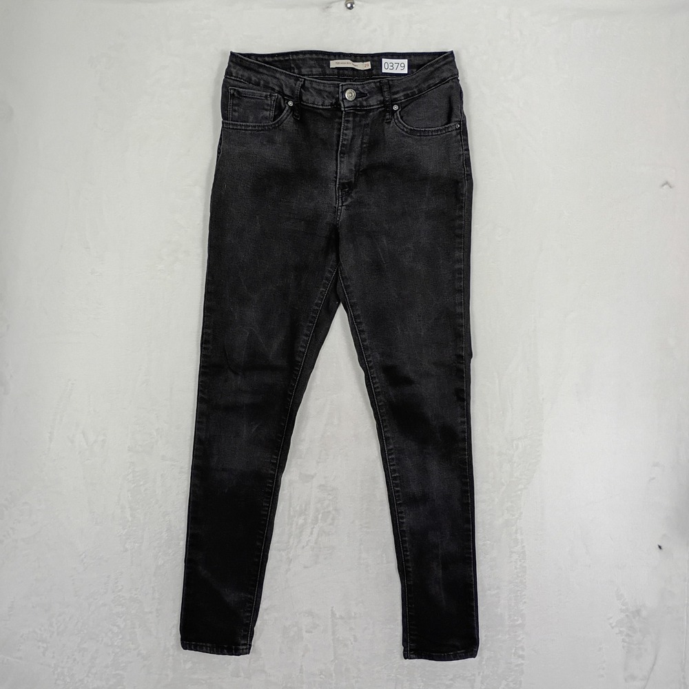 Levi's Skinny Jeans Womens 29 Black High Rise Denim Y2K 90s Vintage Gorpcore